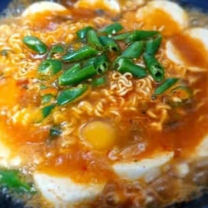 Ramyun Tofu Soup.