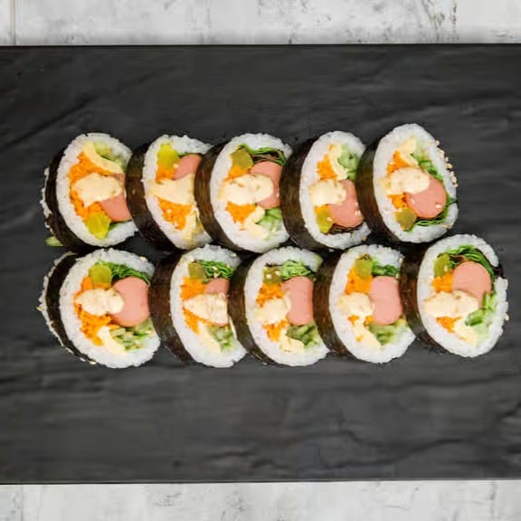 Sausage & Cheese Kimbap.