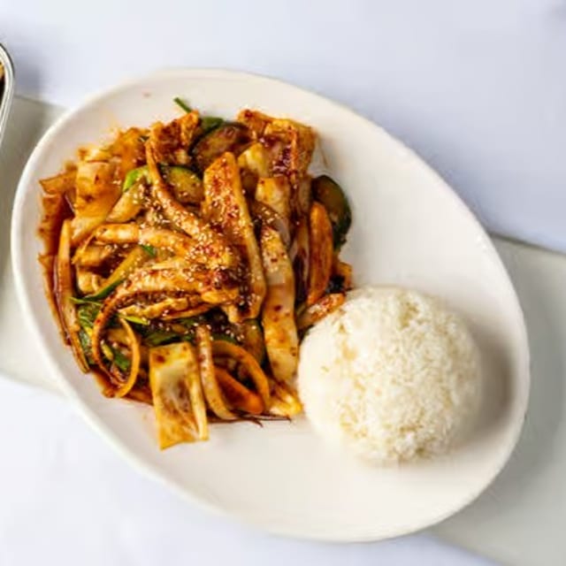 Sautéed Spicy Squid.