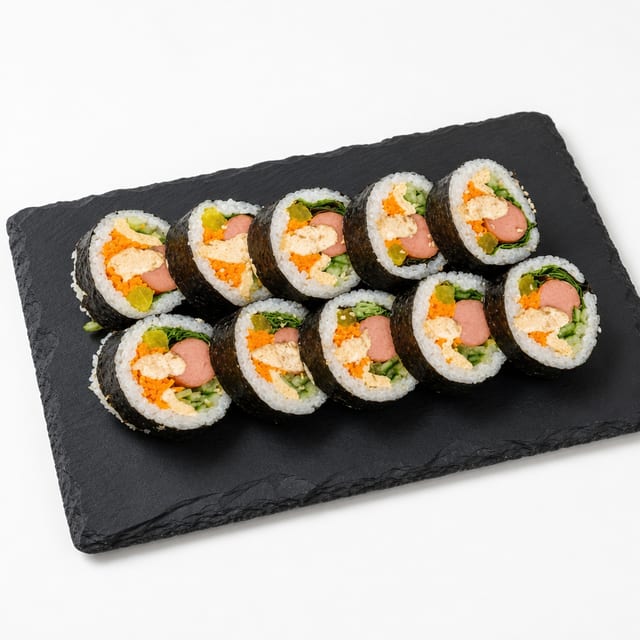 Sausage & Cheese Kimbap.