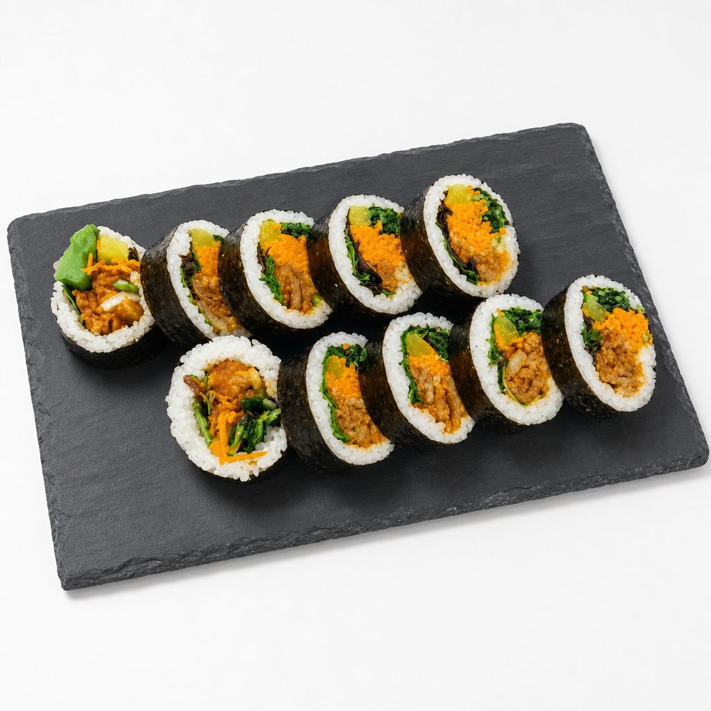 Spicy Pork (Jeyuk) Kimbap.