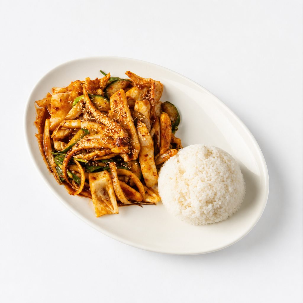 Sautéed Spicy Squid.